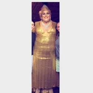 Gold Sequin Gown (Isis wings NOT included) 26W